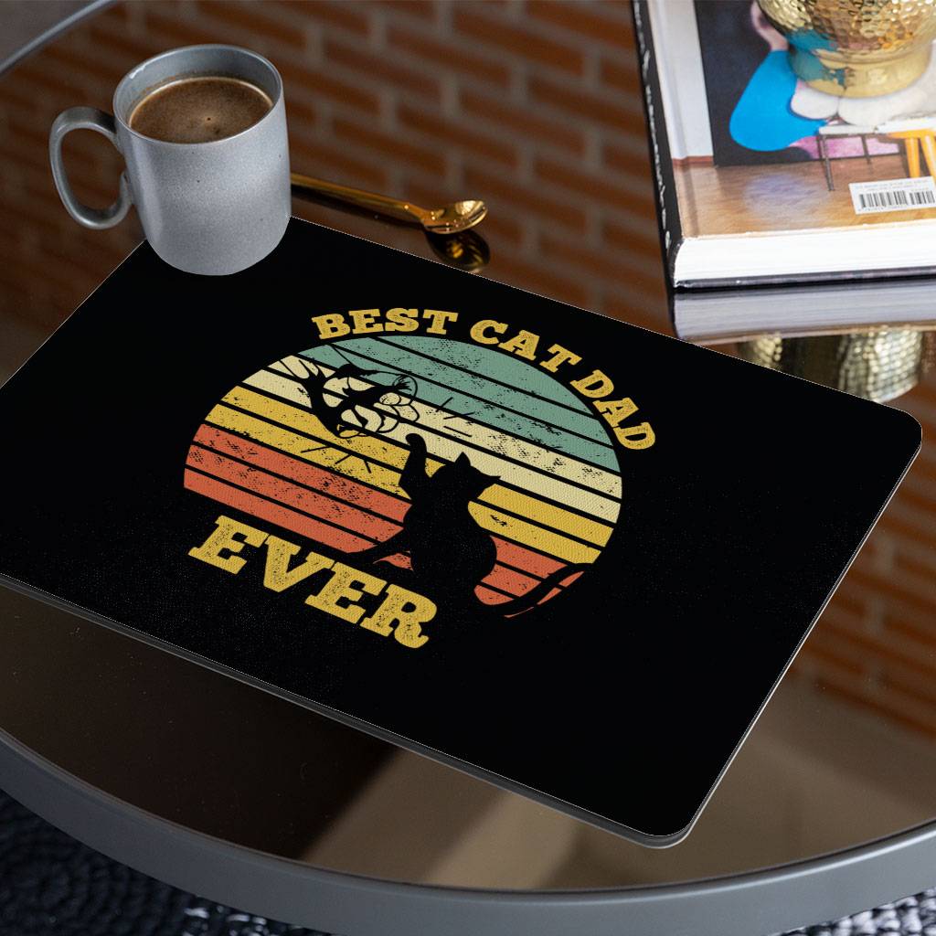 Best Cat Dad Ever Placemats 2 PCS - Cute Placemats for Kitchen Table - Themed Table Mats Kitchen Kitchen & Table Linens  
