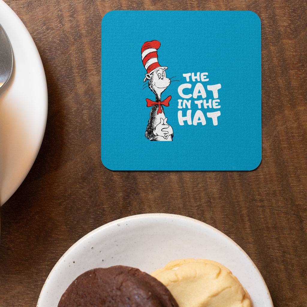 Black And White Cat Square Coasters - Cartoon Coaster - Cute Coasters for Drinks Drinkware Kitchen  