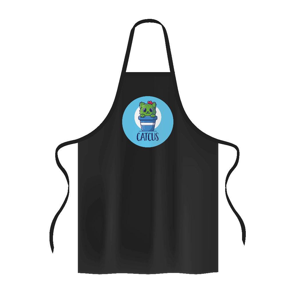 Cat Cactus Apron - Cartoon Cooking Apron - Cactus Apron for Men for Women Kitchen Kitchen & Table Linens Color : Black|White 