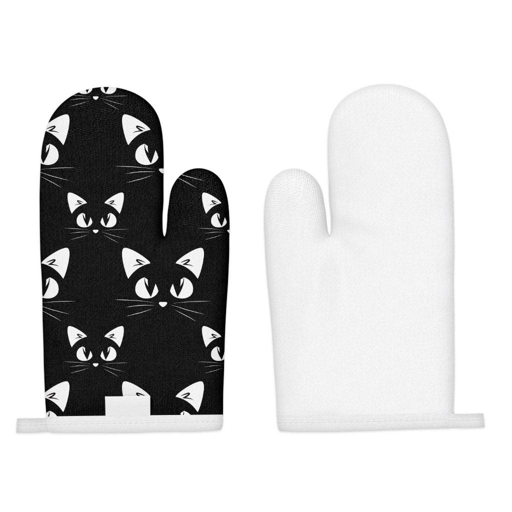 Cat Face Oven Mitt - Cat Oven Glove - Cute Cooking Gloves Kitchen Kitchen & Table Linens  