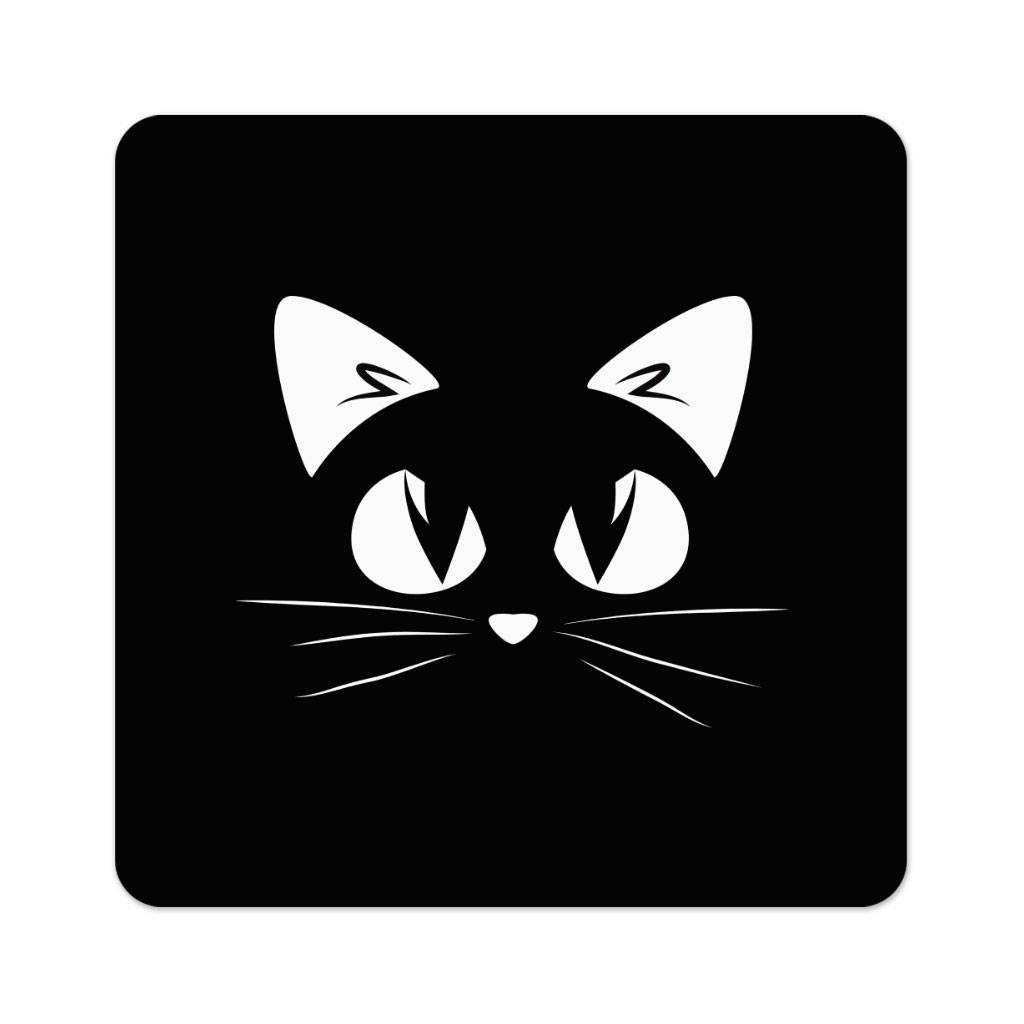 Cat Face Square Coasters - Cat Coaster - Cute Coasters for Drinks Drinkware Kitchen  