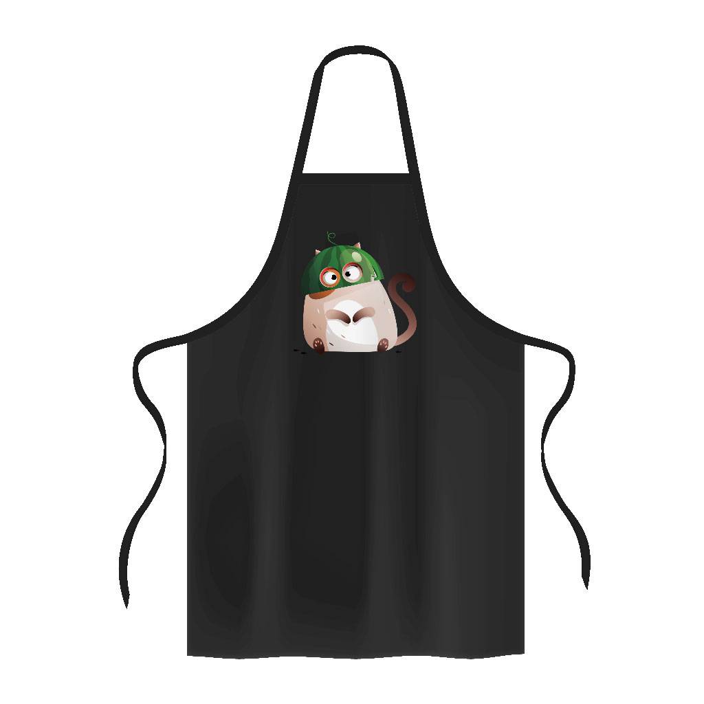 Funny Cat Apron - Watermelon Cooking Apron - Colorful Apron for Men for Women Kitchen Kitchen & Table Linens Color : Black|White 